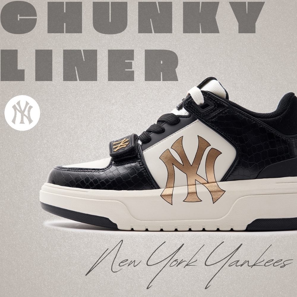 Giày MLB Cổ Cao Chunky Liner Mid Lux New York Yankees Black