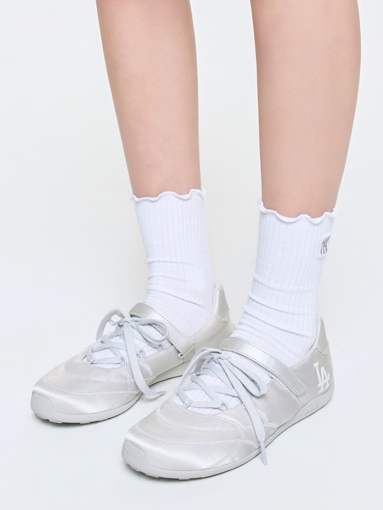Giày MLB Slick Mary Jane Satin LA Dodgers Silver