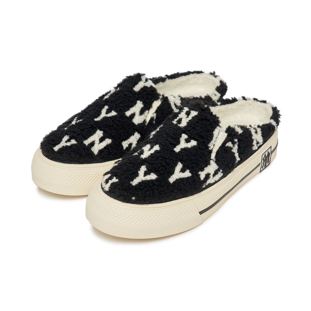 Giày MLB Mule Fleece Monogram New York Yankees Black