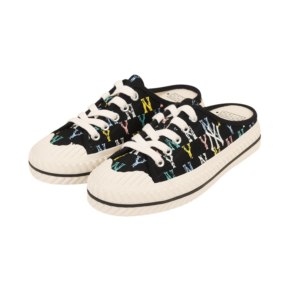 Giày MLB Mule Playball Origin Monogram New York Yankees Black