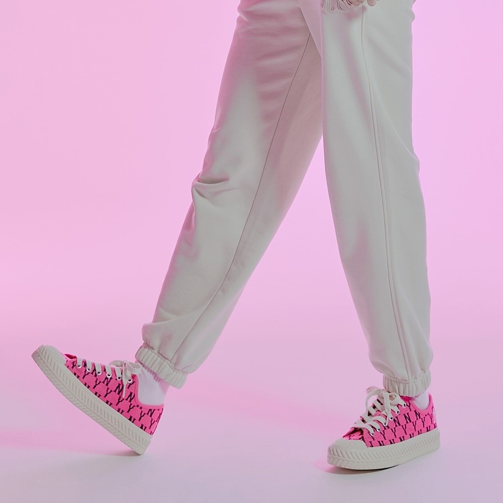 Giày MLB Playball Mono Canvas New York Yankees Pink