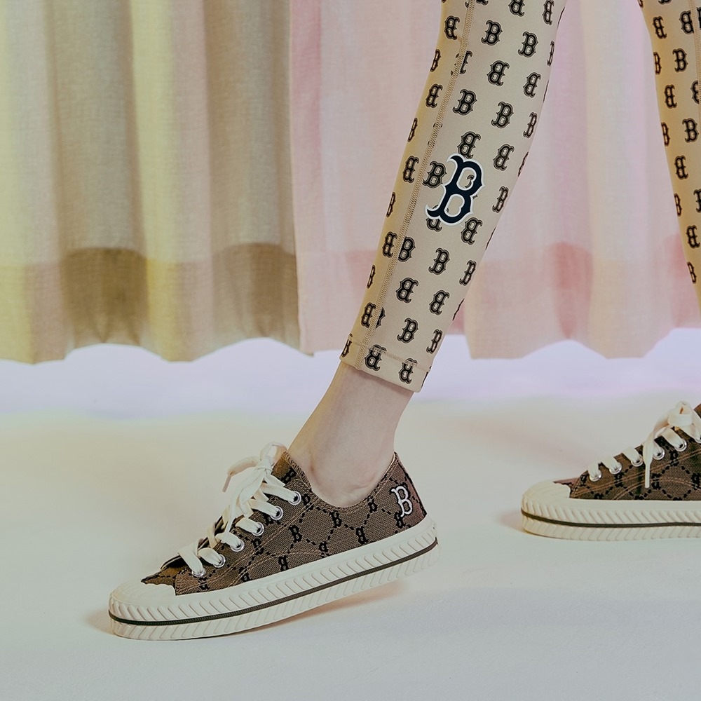 Giày MLB Playball Mono Jacquard Boston Red Sox D.Beige