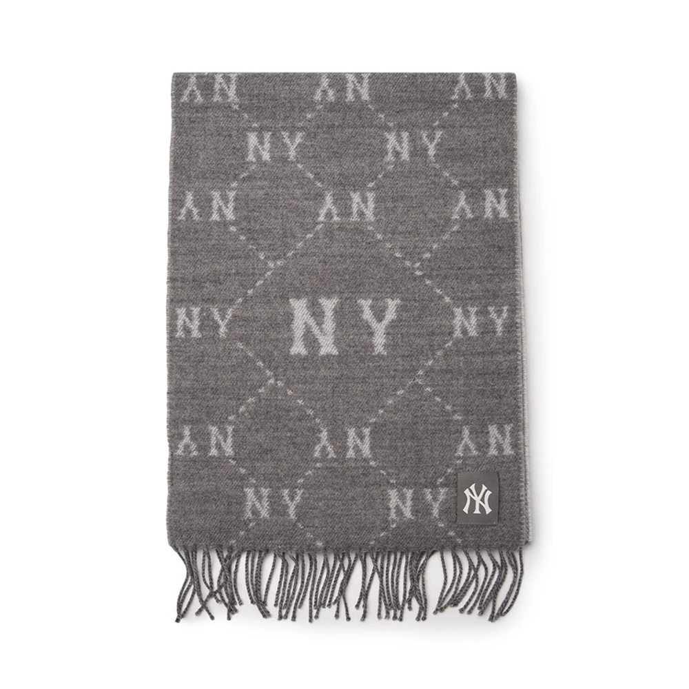 Khăn Quàng Cổ MLB Diamond Monogram Muffler New York Yankees Grey