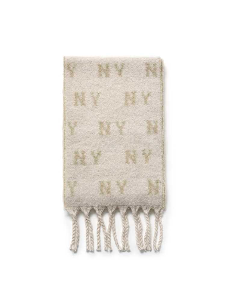 Khăn Quàng Cổ MLB Monogram Muffler New York Yankees Cream