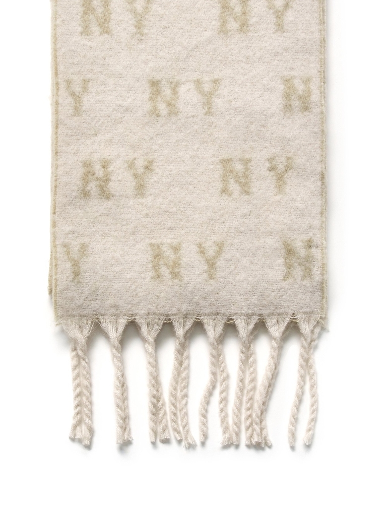 Khăn Quàng Cổ MLB Monogram Muffler New York Yankees Cream