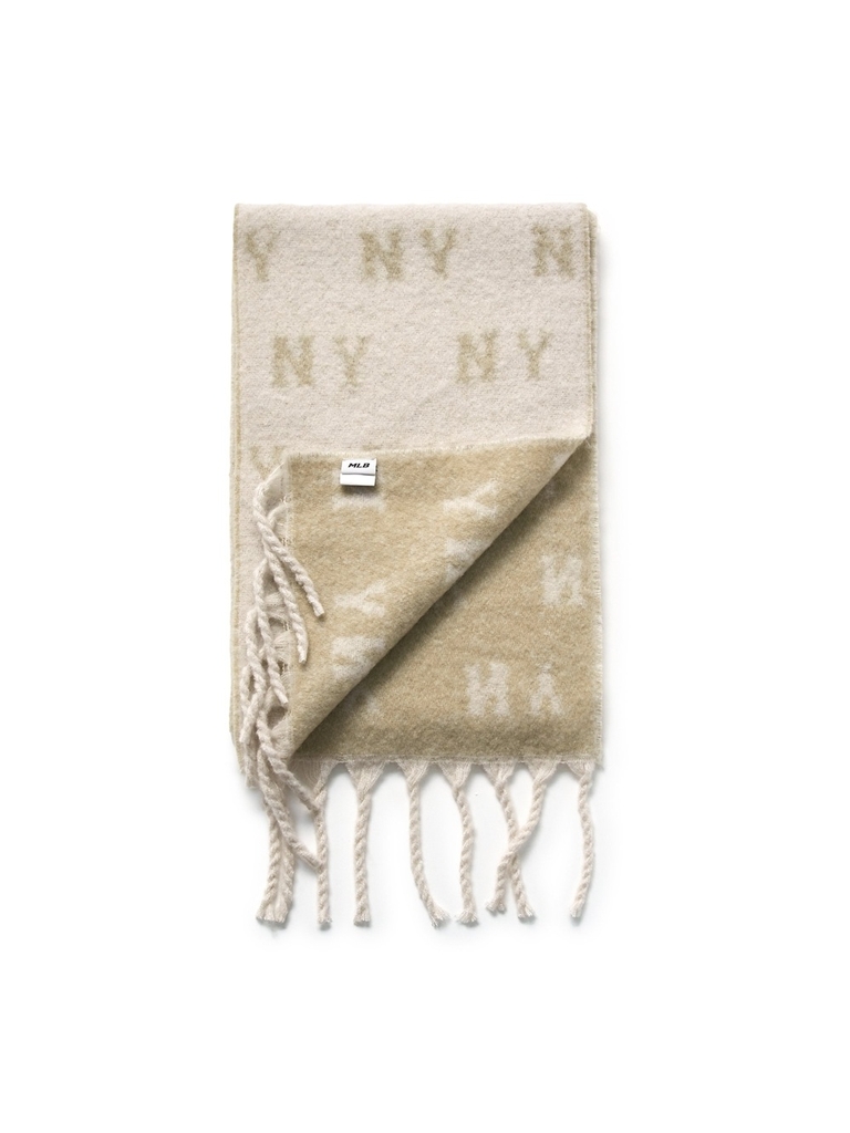 Khăn Quàng Cổ MLB Monogram Muffler New York Yankees Cream