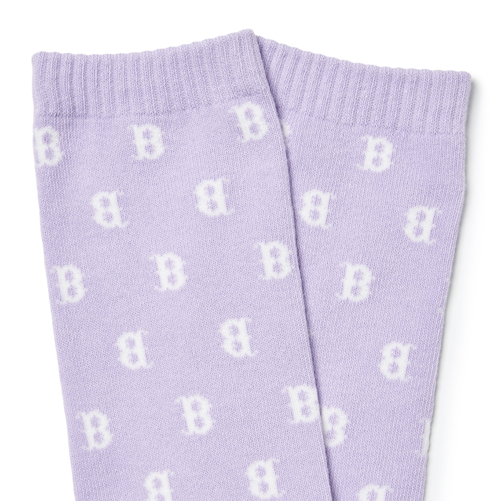 MLB Classic Monogram Socks Boston Red Sox L.Lavender
