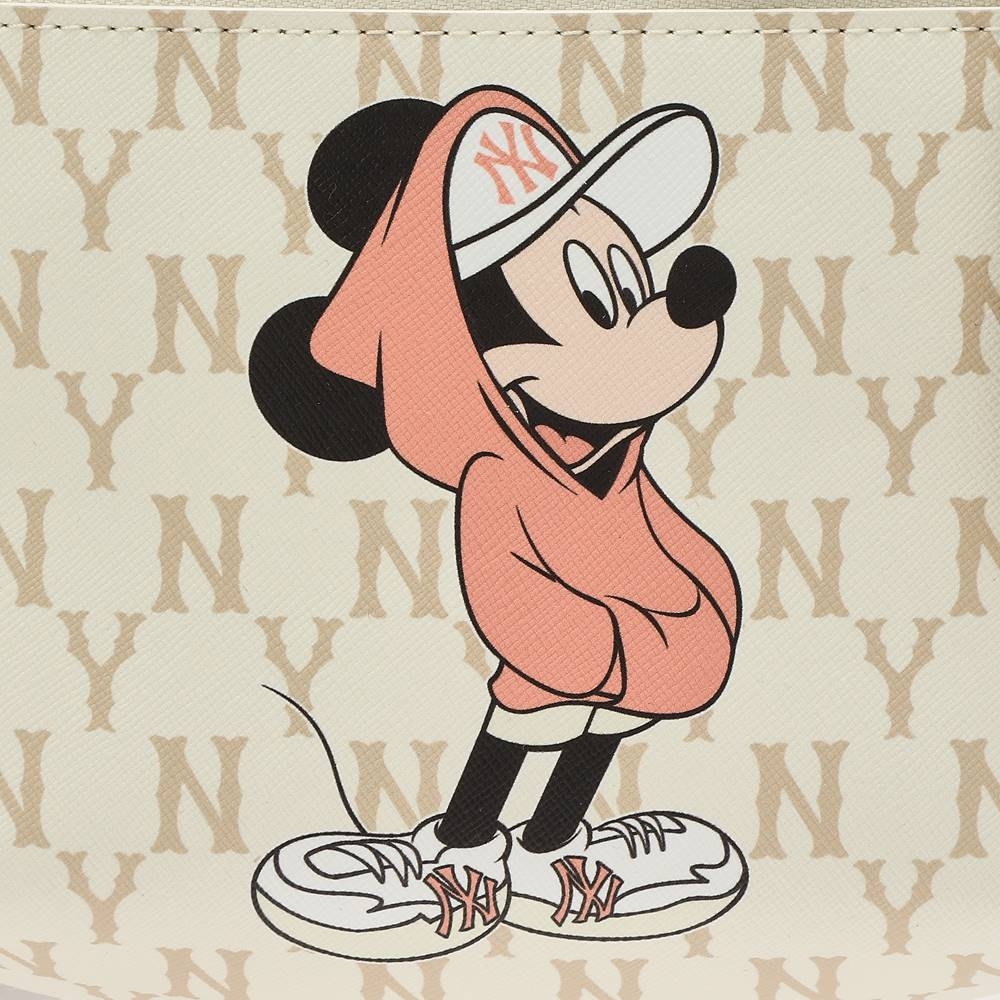 Túi MLB x DISNEY Mickey Monogram Hip Sack New York Yankees Beige