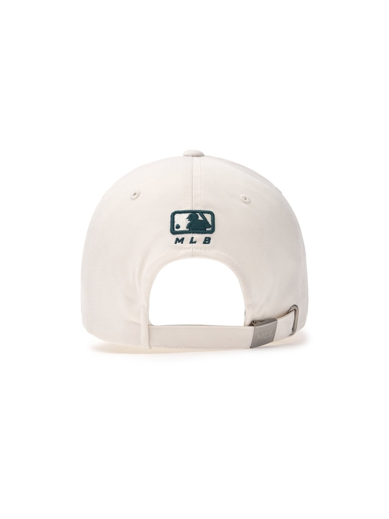 Mũ Lưỡi Trai MLB Varsity One Point Buckle Logo Wappen Unstructured Ball Cap LA Dodgers Cream