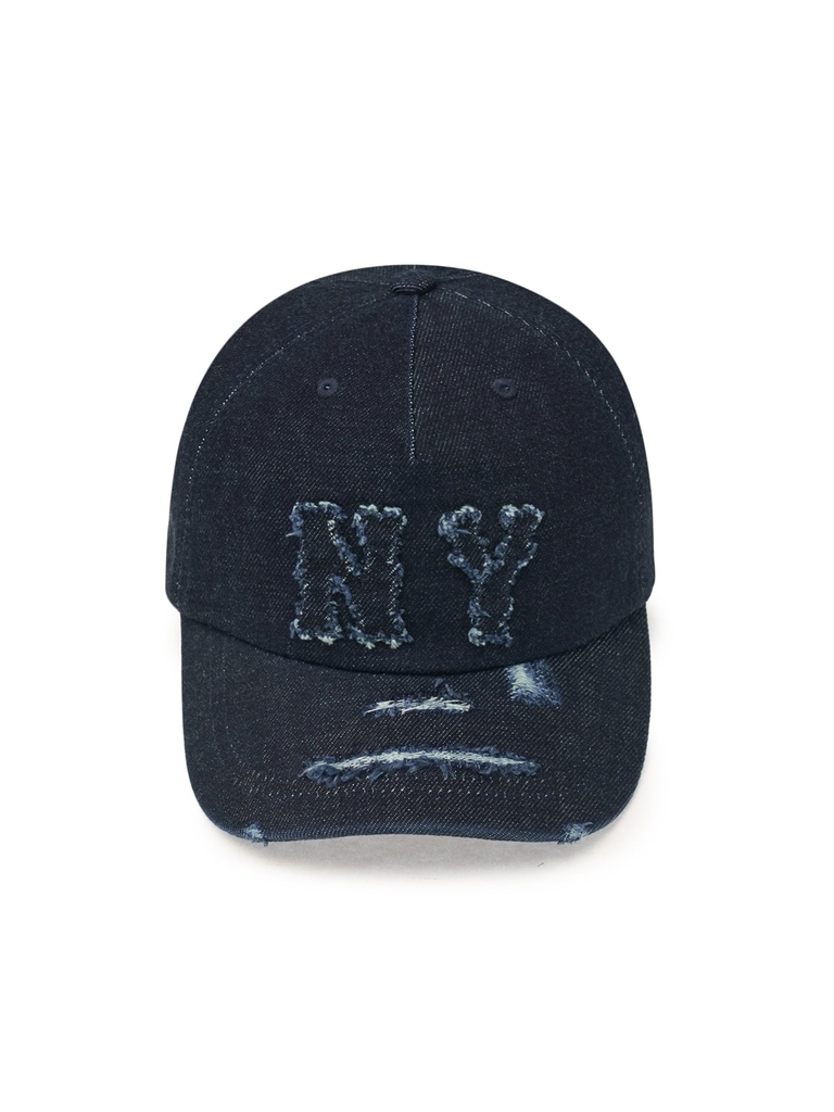 Mũ Lưỡi Trai MLB Basic Coopers Denim 5PANEL Unstructured Ball Cap New York Yankees Indigo