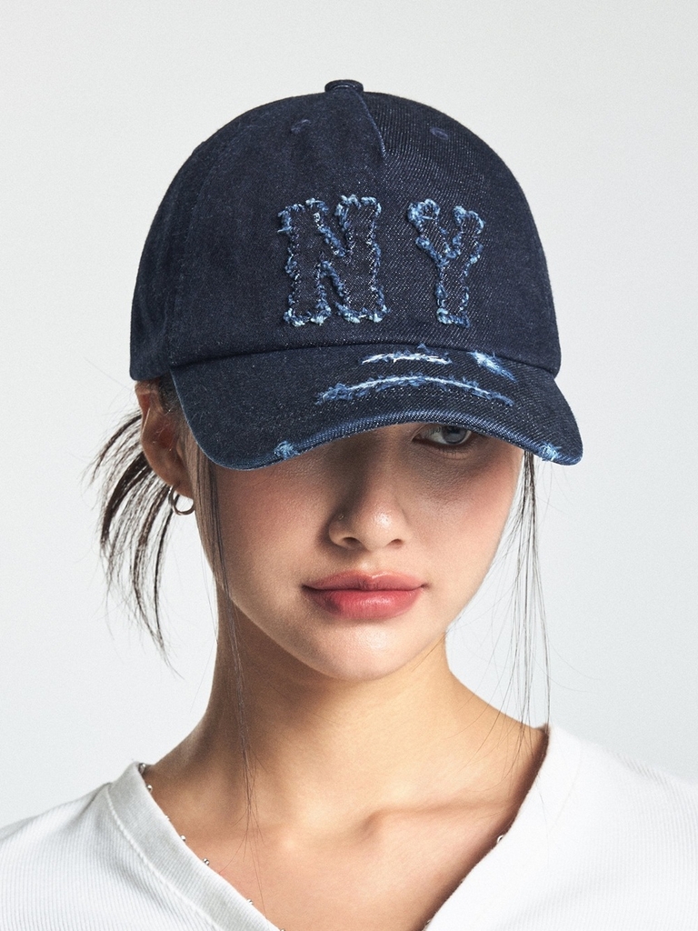 Mũ Lưỡi Trai MLB Basic Coopers Denim 5PANEL Unstructured Ball Cap New York Yankees Indigo