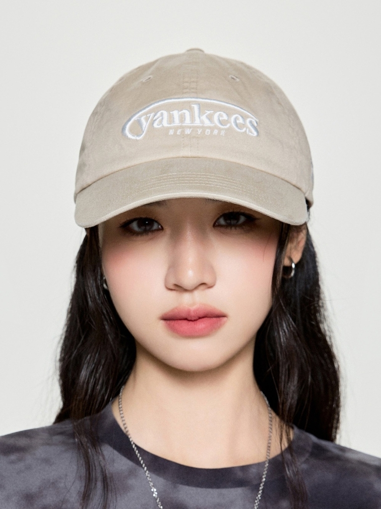 Mũ Lưỡi Trai MLB Jelly Unstructured Ball Cap New York Yankees Beige [Karina PICK]