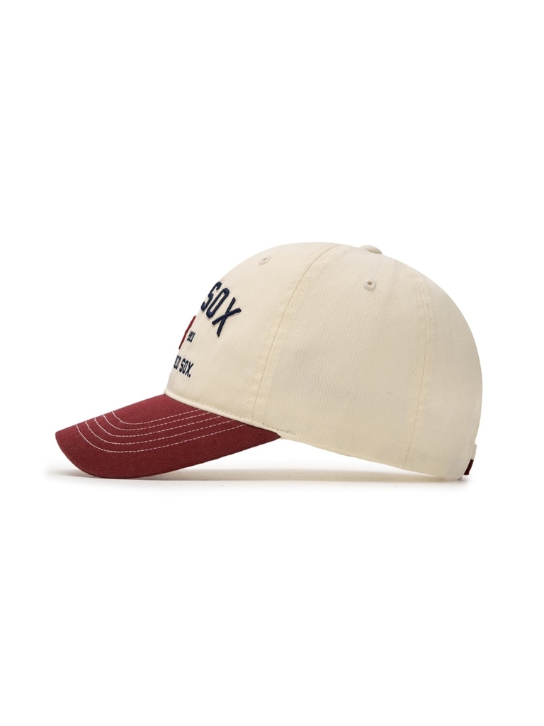 Mũ Lưỡi Trai MLB Varsity Lettering Color Block Unstructured Ball Cap Boston Red Sox Cream