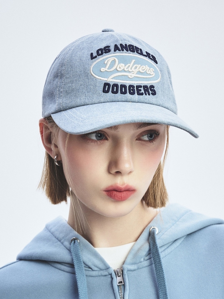 Mũ Lưỡi Trai MLB Varsity Vintage Oval Stitch Unstructured Ball Cap LA Dodgers Indigo