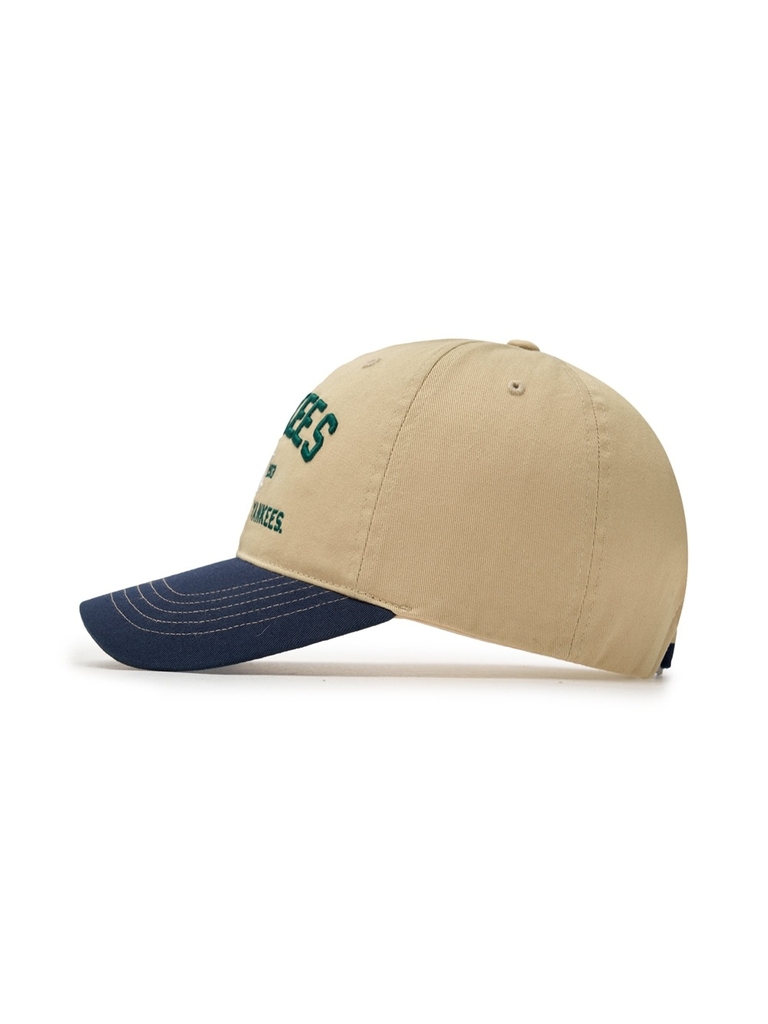 Mũ Lưỡi Trai MLB Varsity Lettering Color Block Unstructured Ball Cap New York Yankees Beige