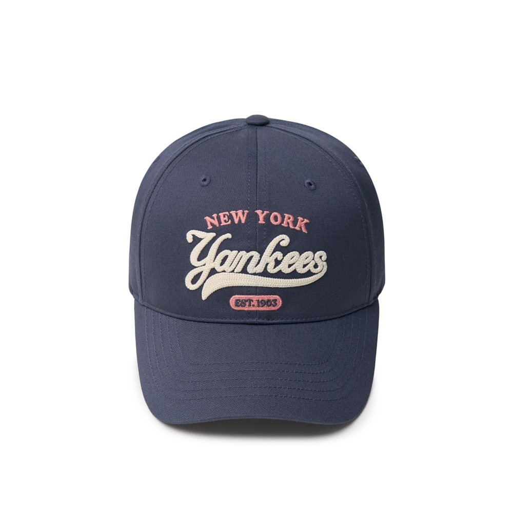 Mũ Lưỡi Trai MLB Cursive Logo Unstructured Ball Cap New York Yankees Grey
