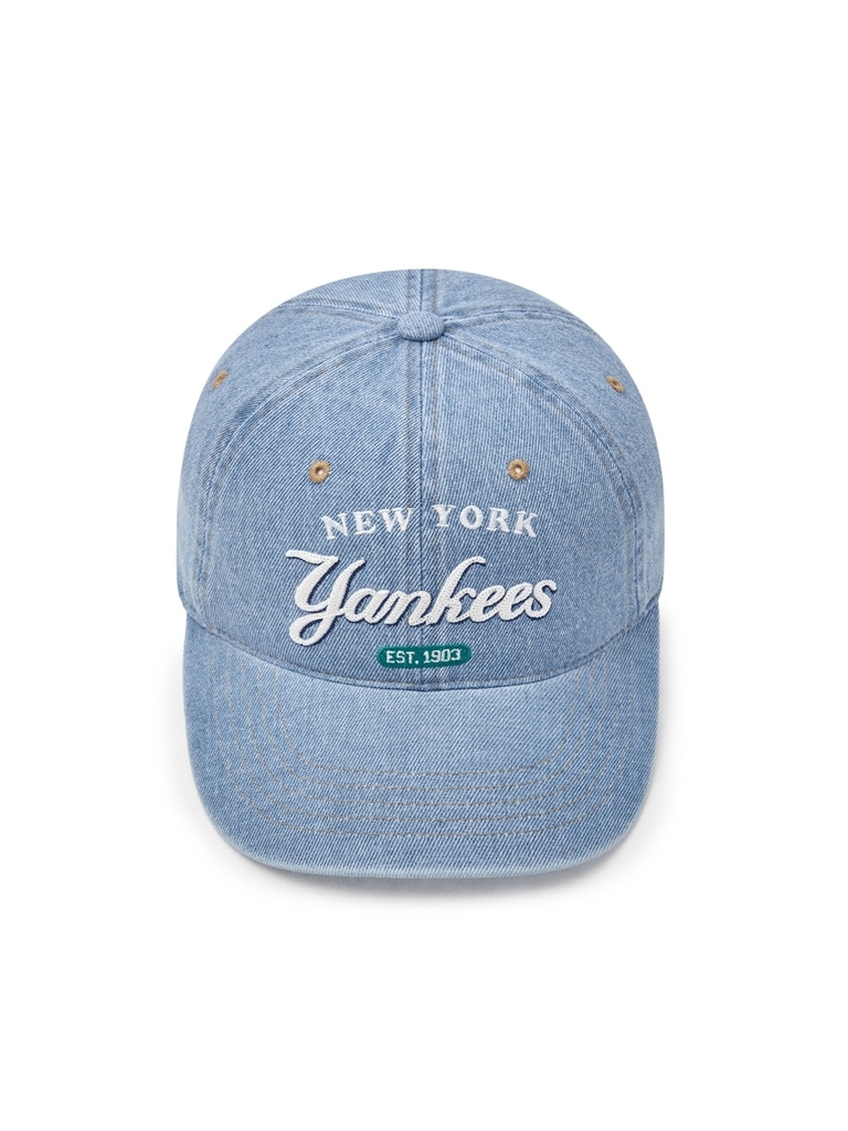 Mũ Lưỡi Trai MLB Color Denim Unstructured Ball Cap New York Yankees Blue