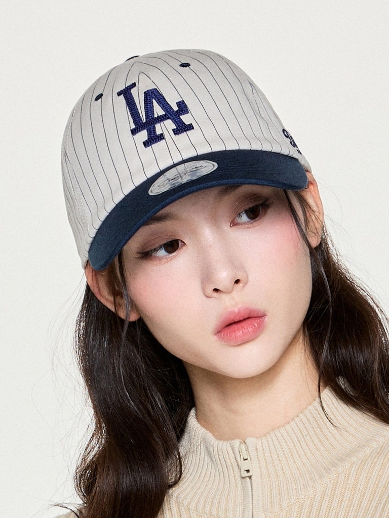 Mũ Lưỡi Trai MLB Signature Stripe Unstructured Ball Cap LA Dodgers Navy [Karina PICK]