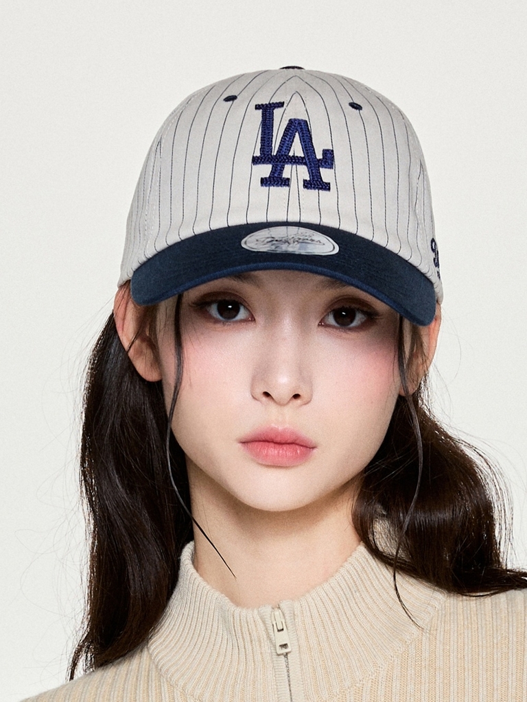 Mũ Lưỡi Trai MLB Signature Stripe Unstructured Ball Cap LA Dodgers Navy [Karina PICK]