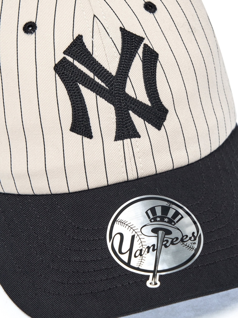 Mũ Lưỡi Trai MLB Signature Stripe Unstructured Ball Cap New York Yankees Black [Karina PICK]