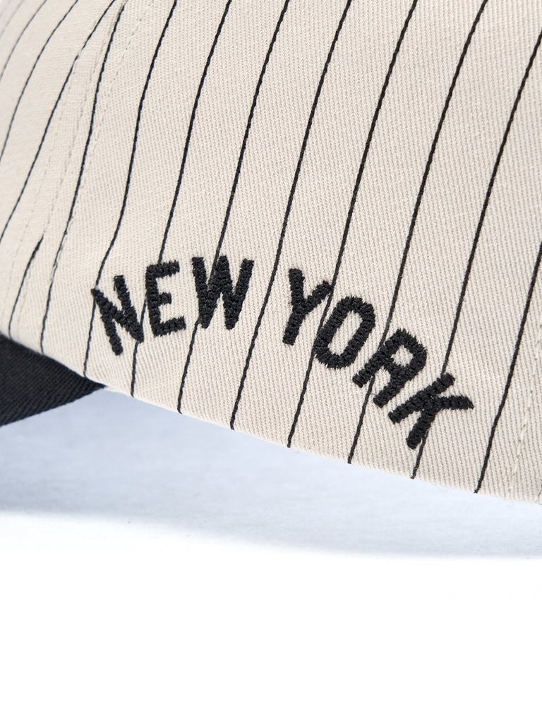 Mũ Lưỡi Trai MLB Signature Stripe Unstructured Ball Cap New York Yankees Black [Karina PICK]