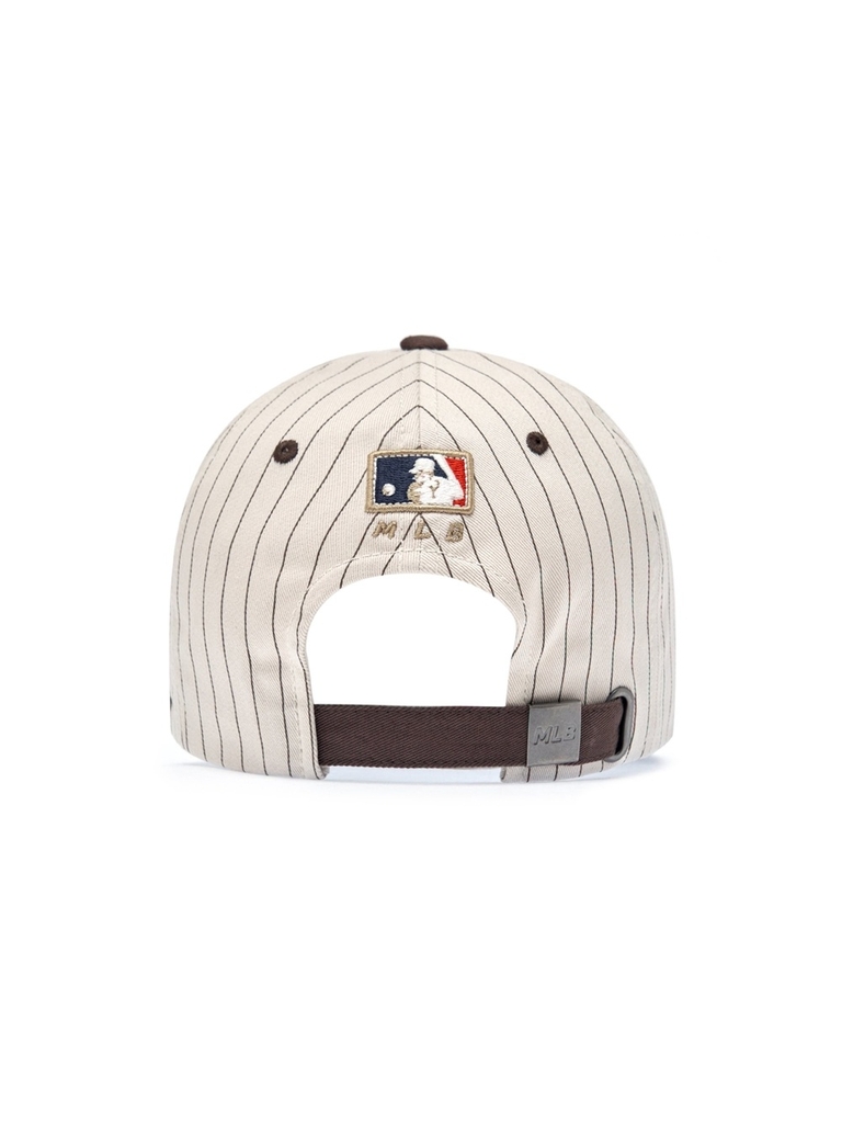 Mũ Lưỡi Trai MLB Signature Stripe Unstructured Ball Cap New York Yankees Brown [Karina PICK]