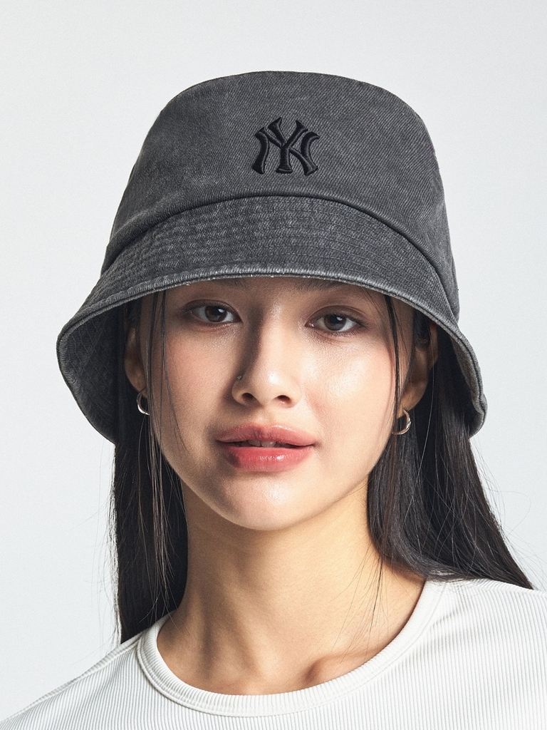 Nón Bucket MLB Basic Bucket Hat Drop Fit New York Yankees Grey