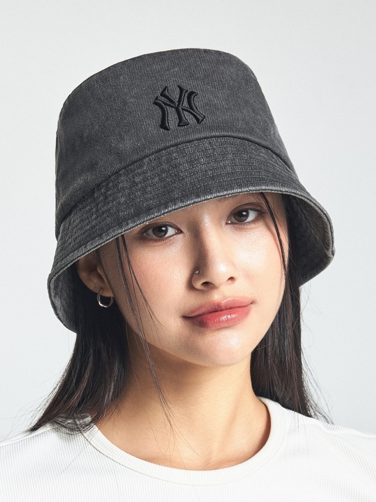 Nón Bucket MLB Basic Bucket Hat Drop Fit New York Yankees Grey