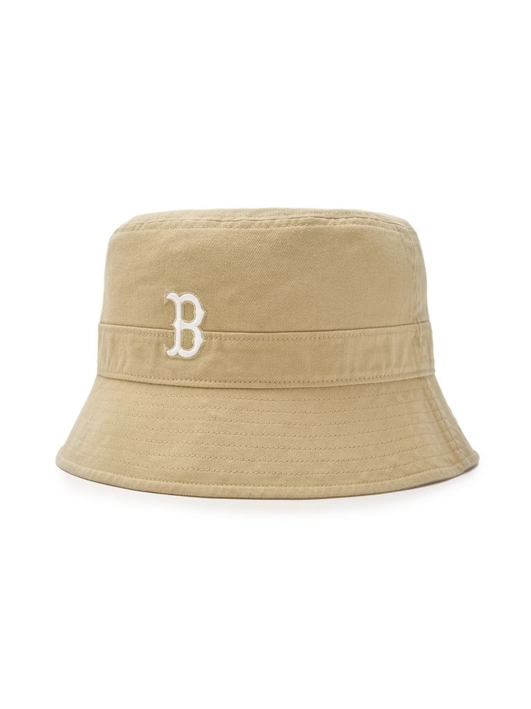 Nón Bucket MLB Basic One-Point Washed Bucket Hat Boston Red Sox Beige