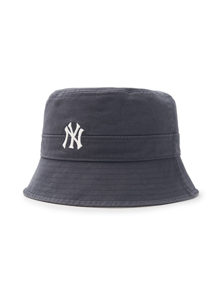 Nón Bucket MLB Basic One-Point Washed Bucket Hat New York Yankees Grey