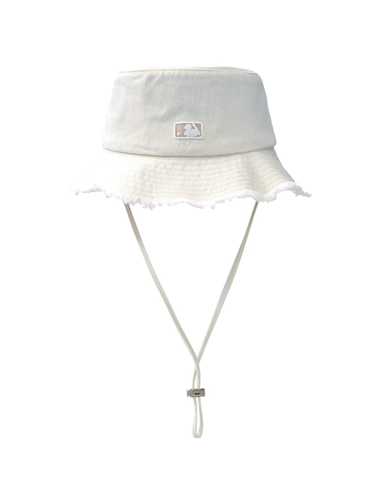 Nón Bucket MLB Colored Denim Safari Bucket Hat New York Yankees Cream