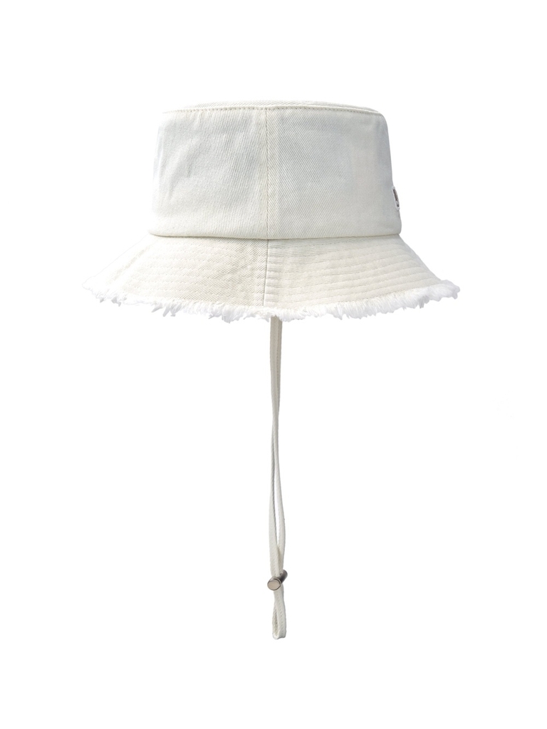 Nón Bucket MLB Colored Denim Safari Bucket Hat New York Yankees Cream