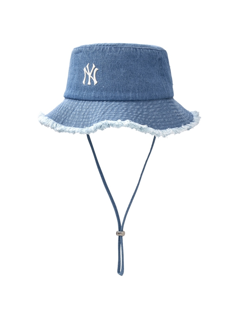 Nón Bucket MLB Colored Denim Safari Bucket Hat New York Yankees Blue