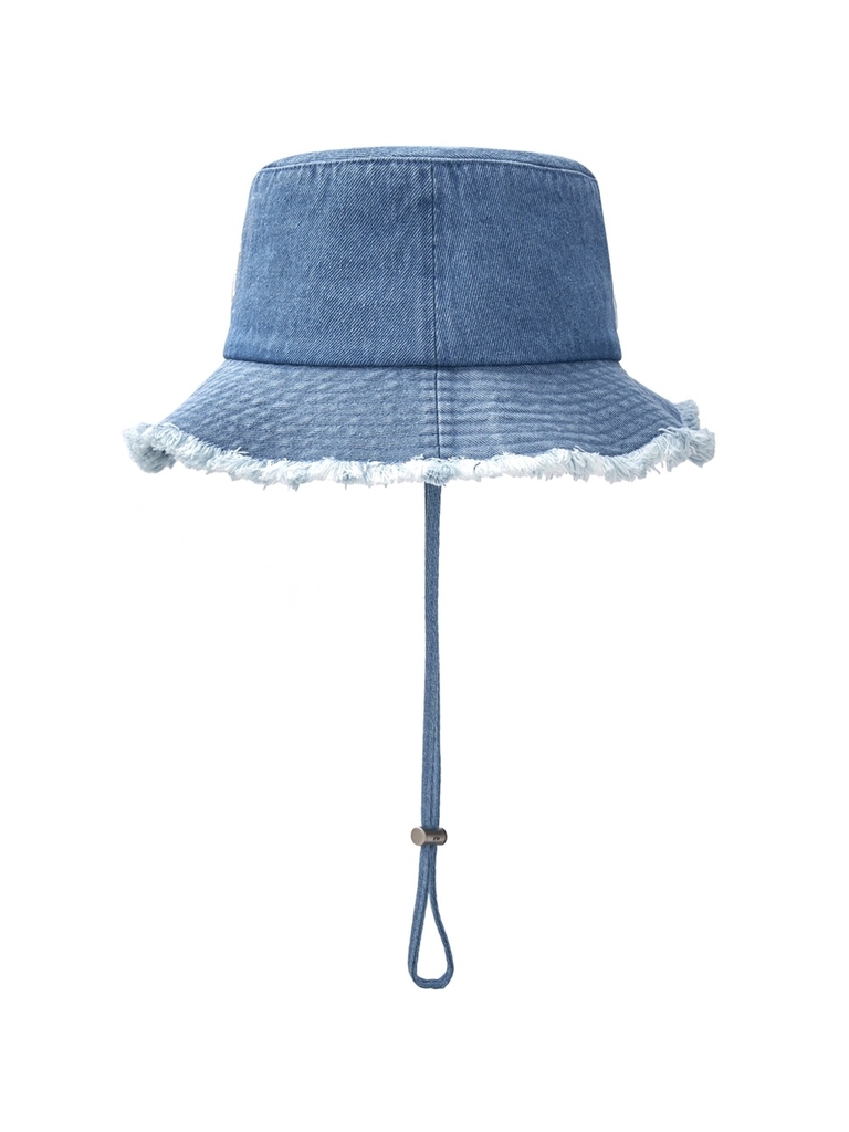 Nón Bucket MLB Colored Denim Safari Bucket Hat New York Yankees Blue