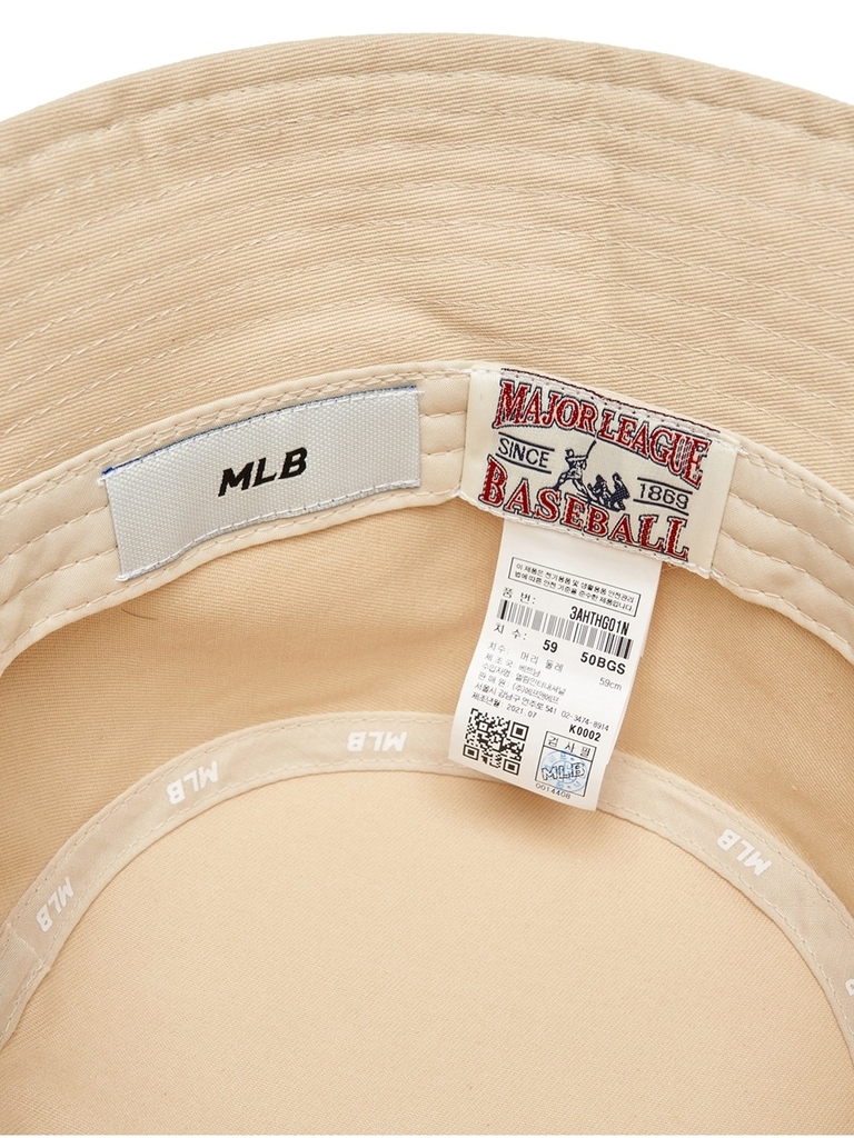 Nón Bucket MLB Gothic Bucket Hat New York Yankees New York Yankees Beige