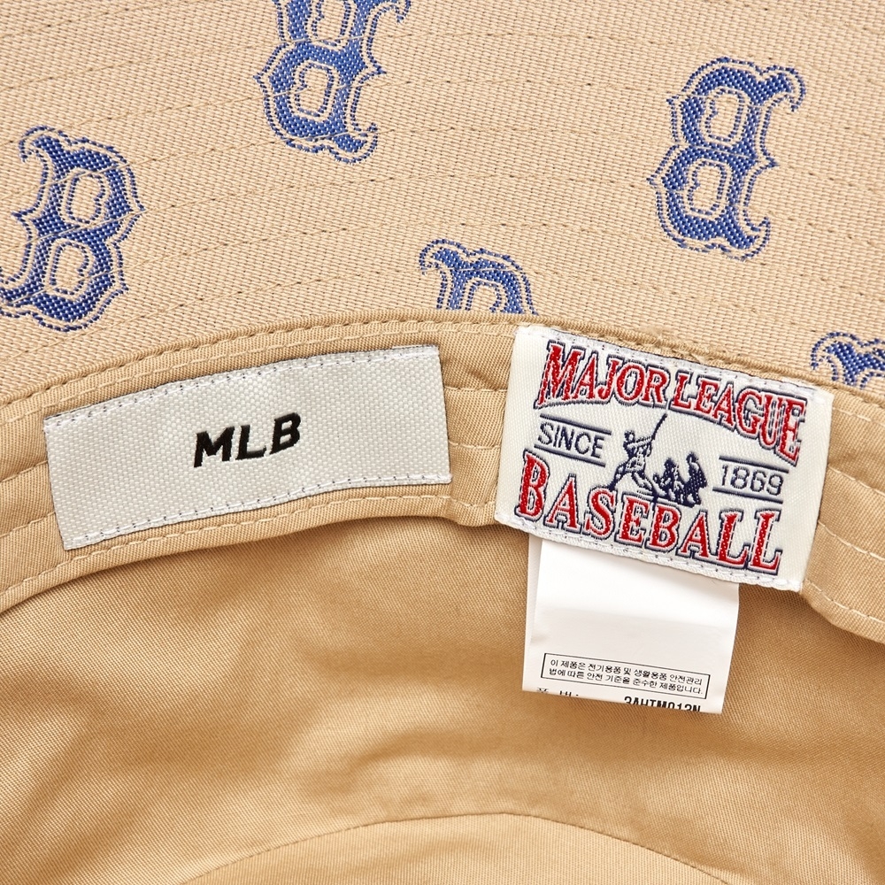 Nón MLB Bic Classic Monogram Bucket Hat Boston Red Sox L.Sand
