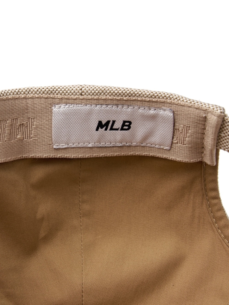 Nón MLB Korea Basic Canvas Leather Logo Structure Ball Cap Boston Red Sox Cream