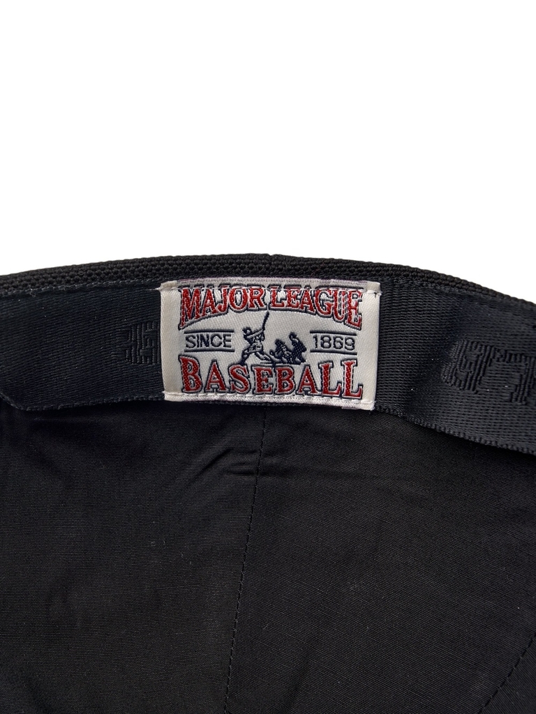 Nón MLB Korea Basic Canvas Leather Logo Structure Ball Cap Cleveland Guardians Black