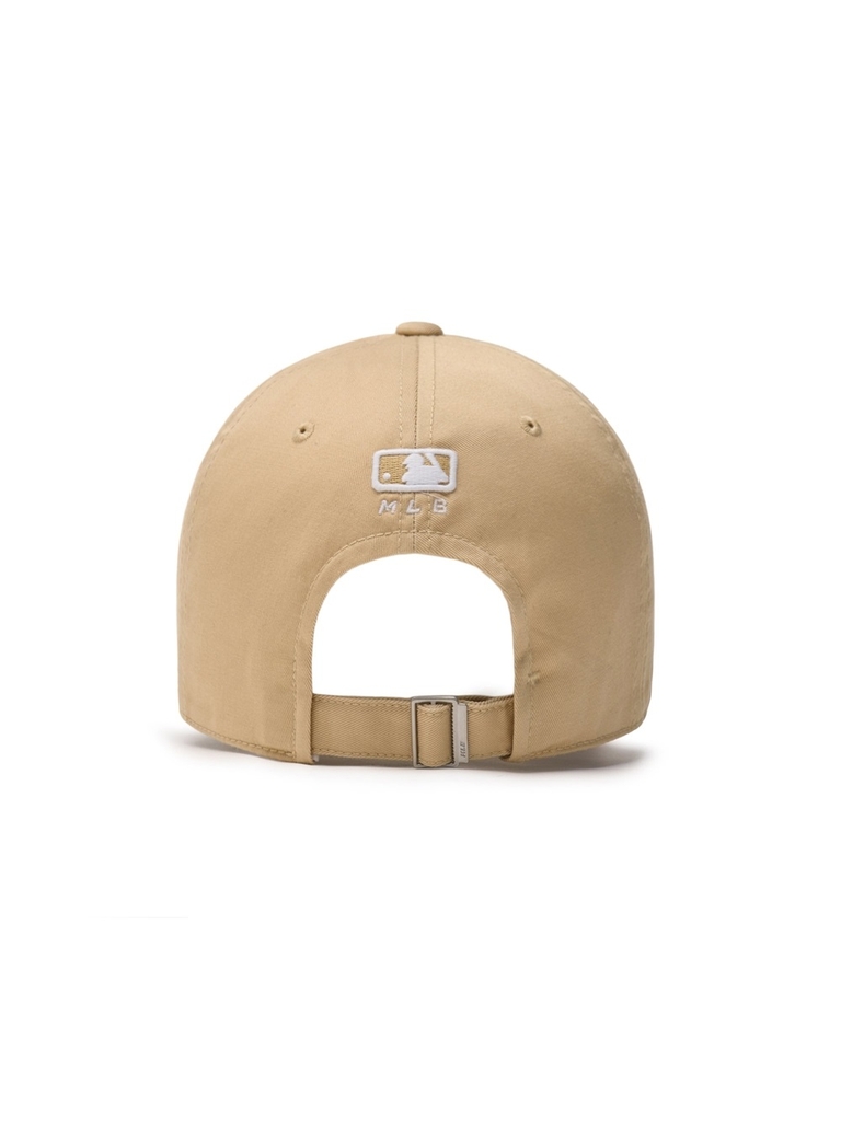 Nón MLB Korea Basic Medium Logo Unstructured Ball Cap LA Dodgers Beige