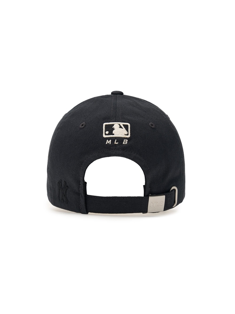 Nón MLB Korea Basic Coopers Washed Unstructured Ball Cap New York Yankees Black