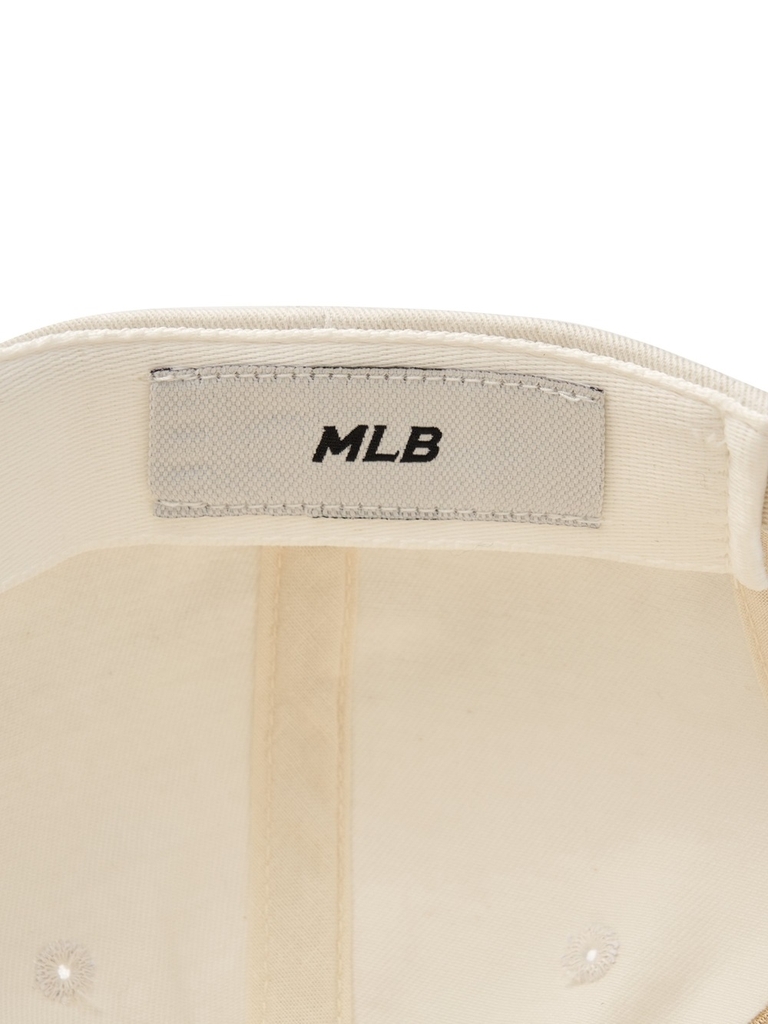 Nón MLB Korea Basic Coopers Washed Unstructured Ball Cap New York Yankees Cream