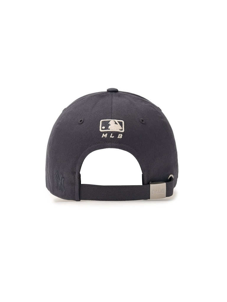 Nón MLB Korea Basic Coopers Washed Unstructured Ball Cap New York Yankees Grey