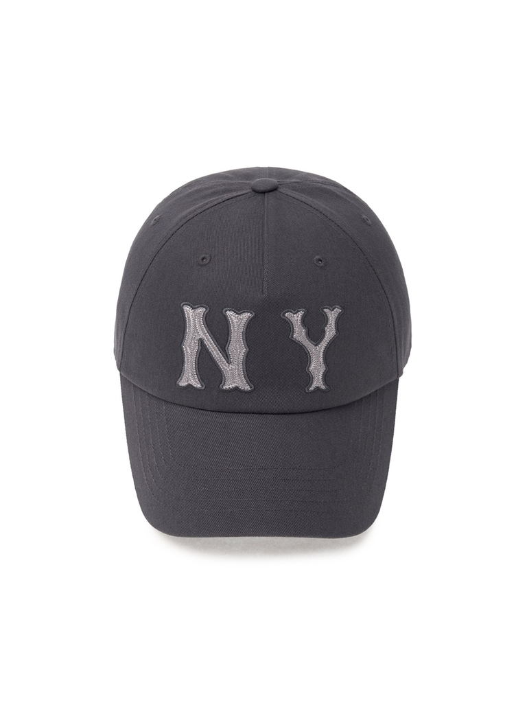 Nón MLB Korea Basic Coopers Washed Unstructured Ball Cap New York Yankees Grey