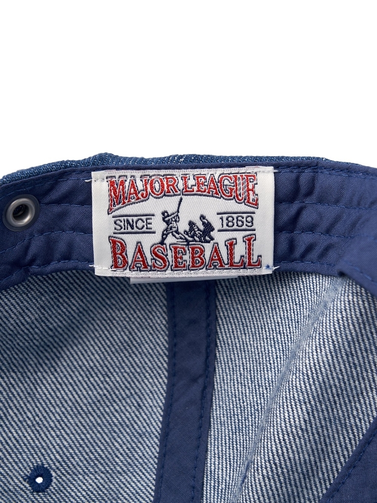 Nón MLB Korea Damaged Washed Denim Unstructured Ball Cap LA Dodgers Indigo