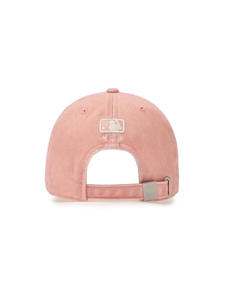 Nón MLB Korea Varsity Lettering Color Denim Unstructured Ball Cap LA Dodgers Pink