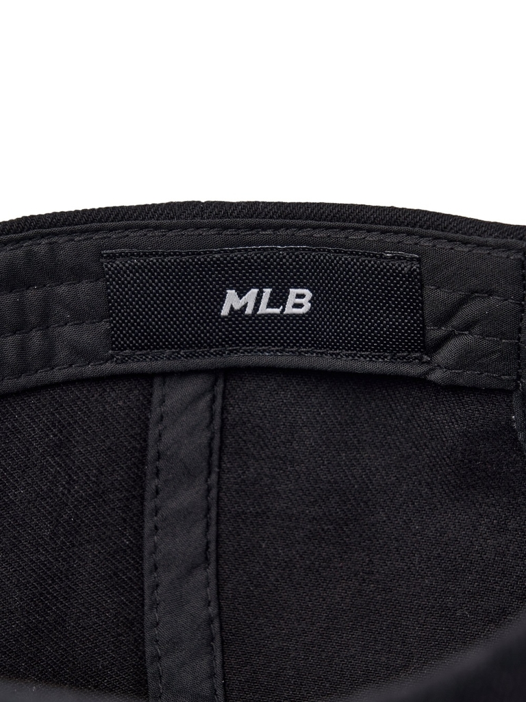 Nón MLB Korea Damaged Washed Denim Unstructured Ball Cap New York Yankees Black