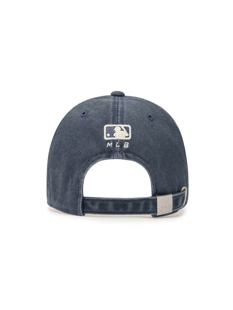 Nón MLB Korea Varsity Lettering Color Denim Unstructured Ball Cap New York Yankees Indigo