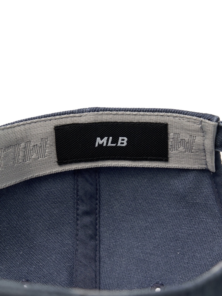 Nón MLB Korea Varsity Lettering Color Denim Unstructured Ball Cap New York Yankees Indigo