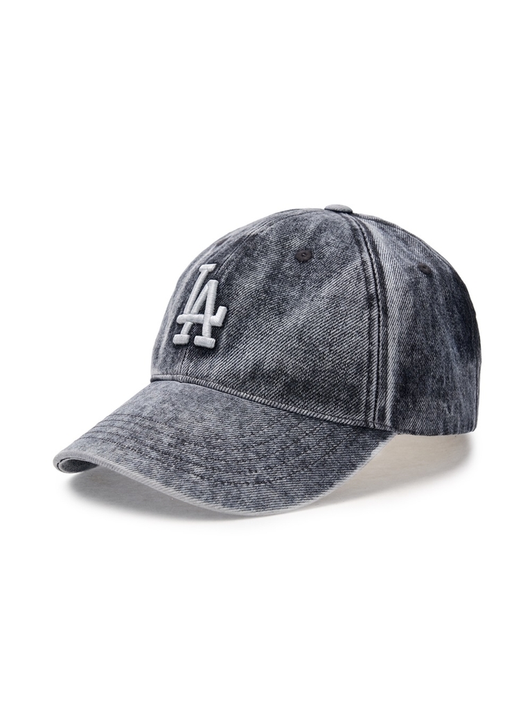 Nón MLB Korea Heavy Washed Unstructured Ball Cap LA Dodgers Grey