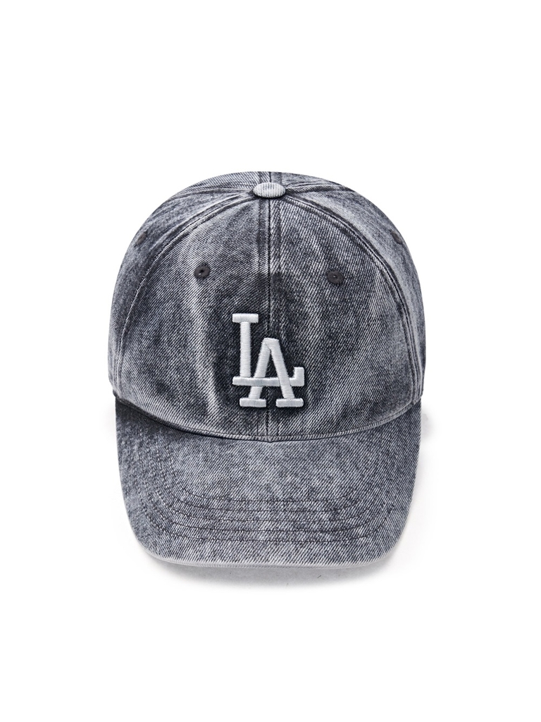 Nón MLB Korea Heavy Washed Unstructured Ball Cap LA Dodgers Grey